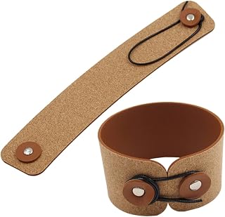 Abaodam 2Piezas Funda de Cuero Taza de Café Aislante Reutilizable y Resistente Calor Limpiar y Uso Diario