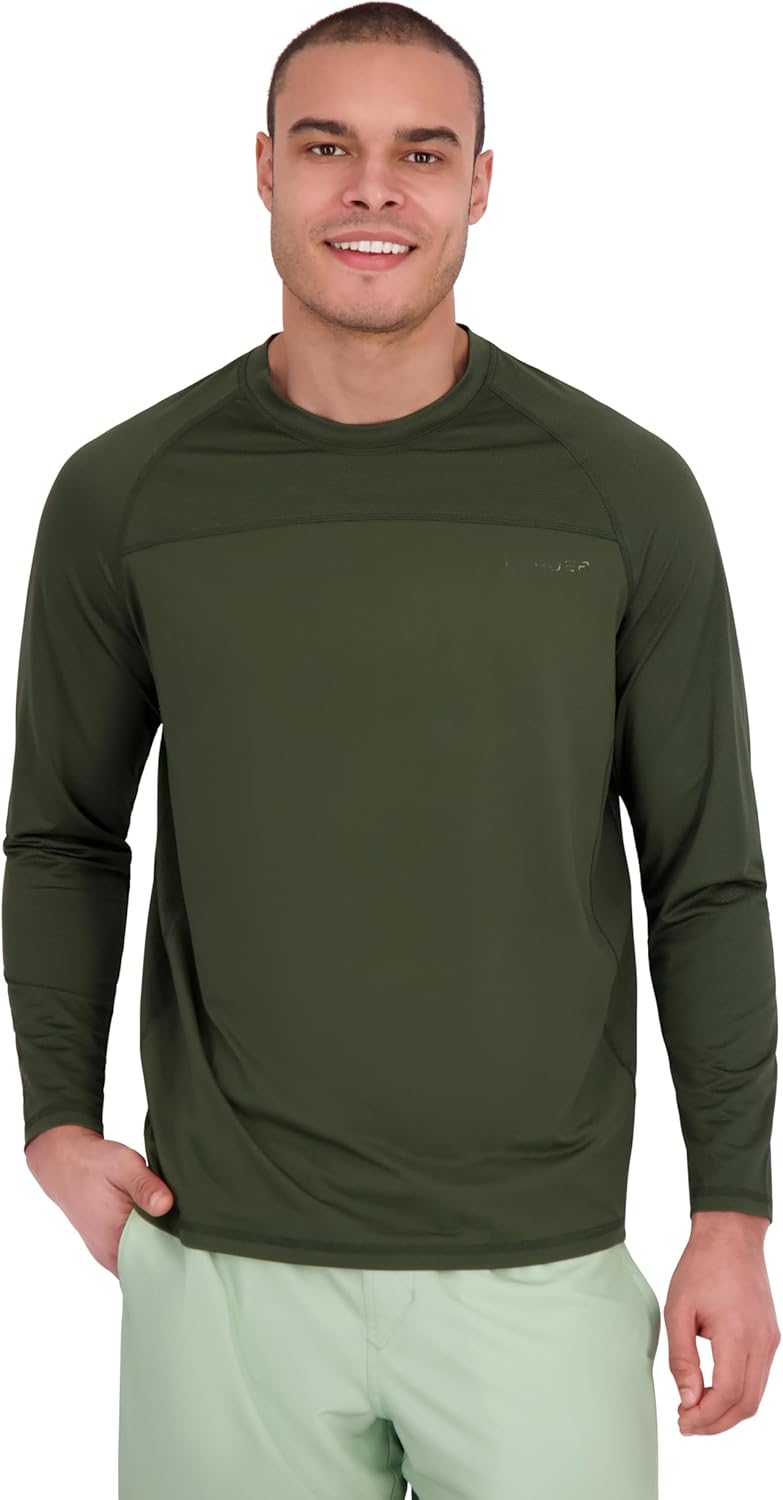 Spyder Men's Long Sleeve Rashguard – Quick-Dry Swim Shirt Sun Protection, Performance Top