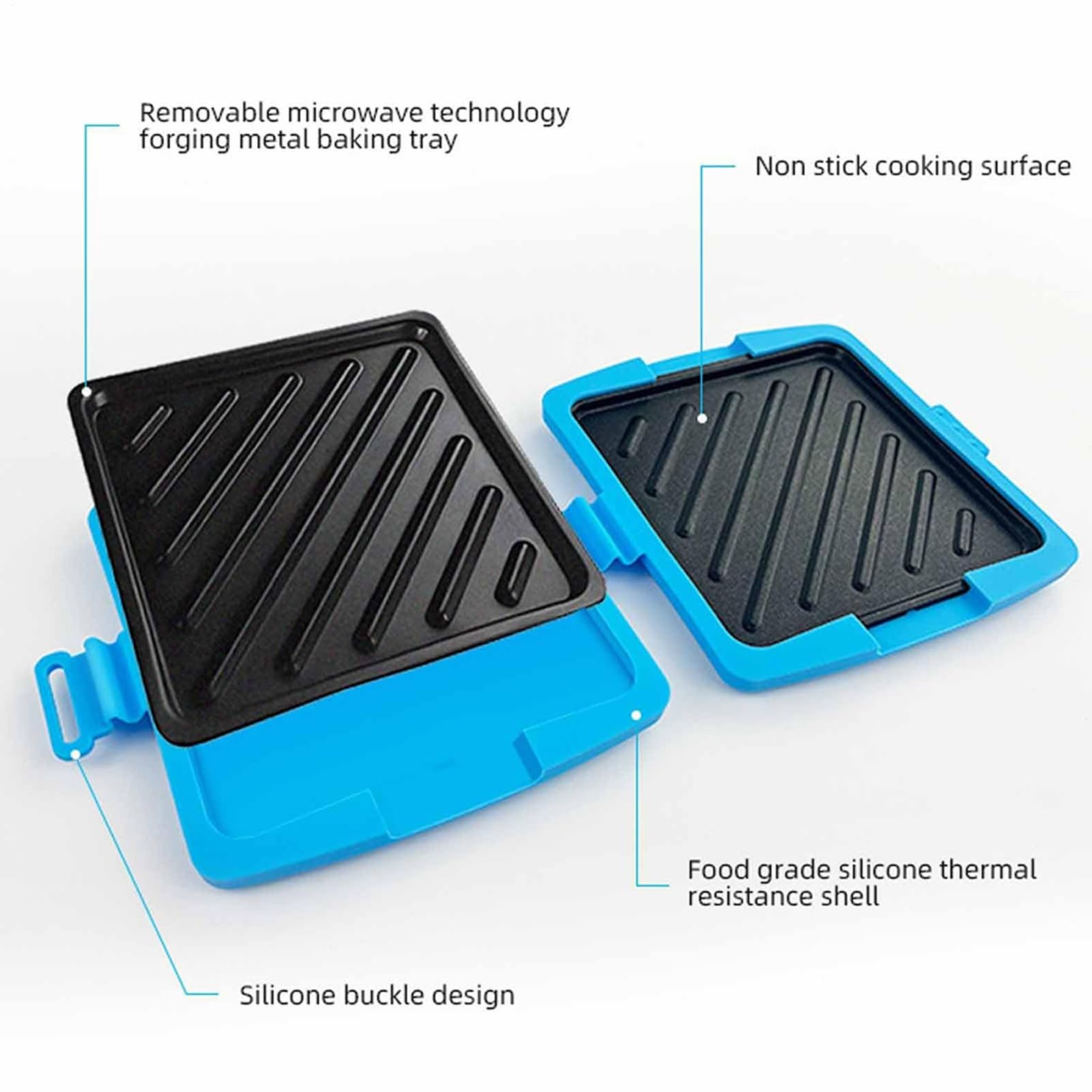 Mikrowellentoaster – Silikon-Toasties-Sandwich-Maker | Mikrowellen-Toastie-Sandwich-Maker, antihaftbeschichtete Platten, spülmaschinenfeste Presse, zum Kochen von Frühstück, gegrillten Käse, Snacks