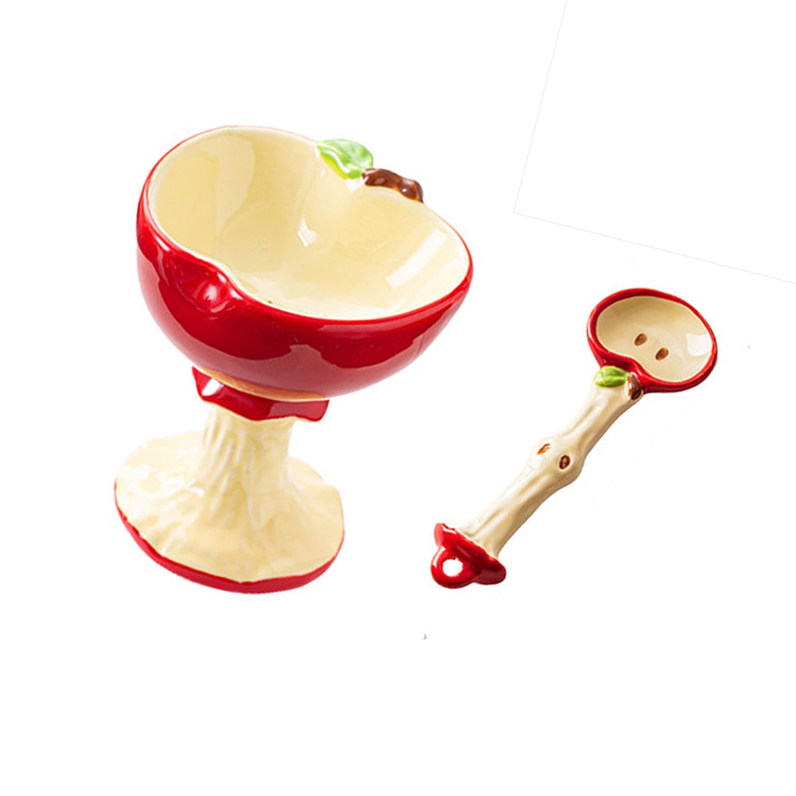 our fave Enchanting Pear Inspired Ceramic Cup with Spoon Sturdy for Hot Cold Food Microwave Safe Excellent for Gifting Stable Base Bowl