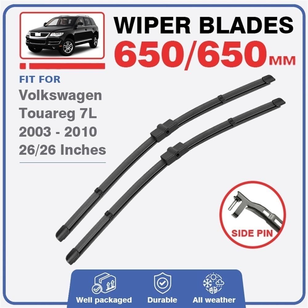 Spazzole tergicristallo per Volkswagen Touareg 7L 2003-2010 Spazzole per Parabrezza Anteriori e Posteriori Accessori per Parabrezza per Auto Copertura Primavera 2008