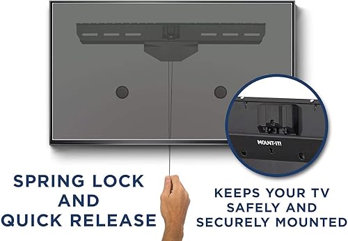 Miniatura 8 de Mount-It! Soporte de pared para TV sin pernos, colgador de TV inclinable sin tachuelas, para la mayoría de televisores de 40 a 80 pulgadas de hasta