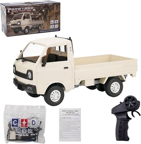 WPL D12 116 RC Mini Truck, 2.4G Remote Control Car Mini-Van Mini-Truck RC Distance 30m with Two Battery, Drift Climbing Truck for Outdoor & Indoor