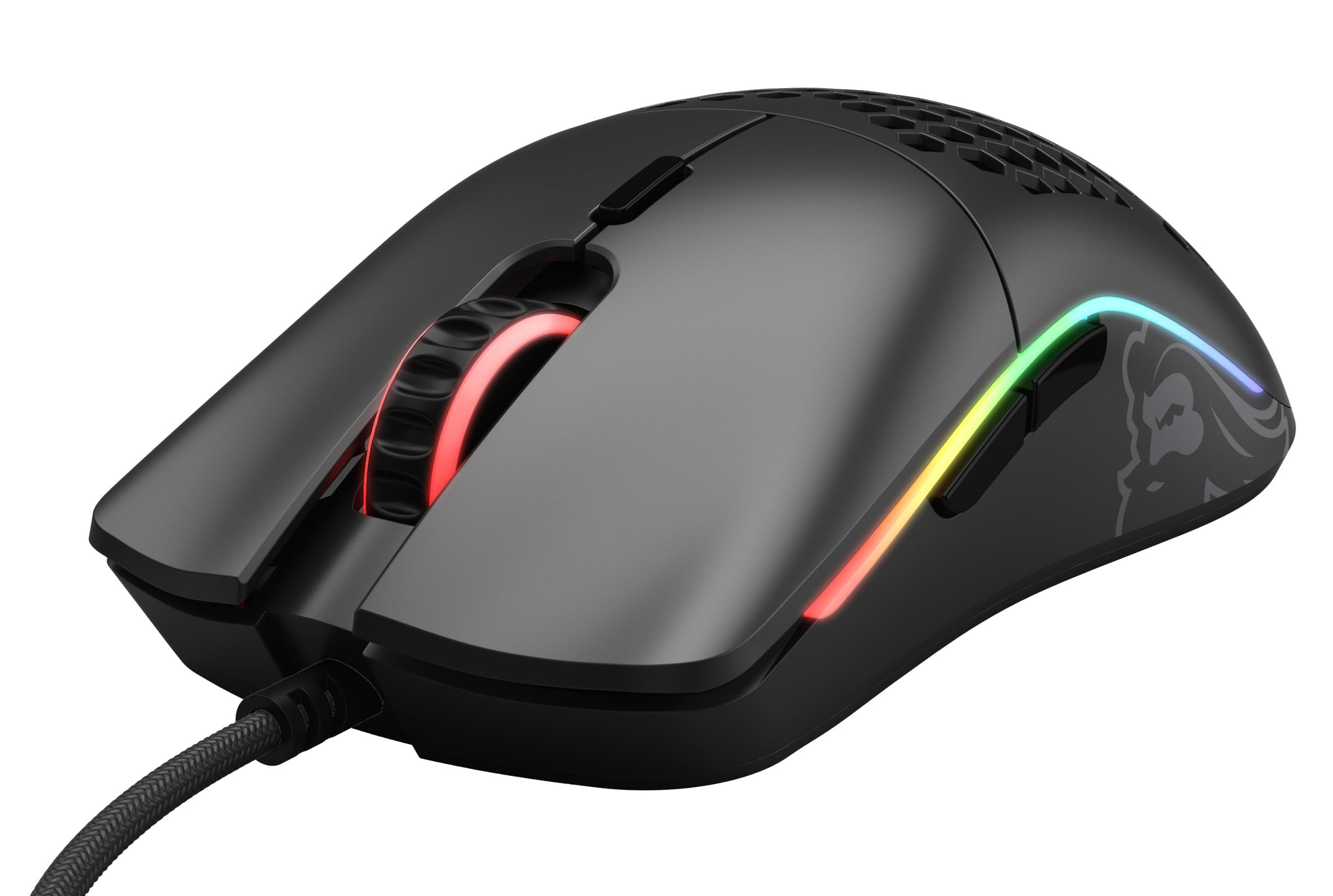 GLORIOUS Gaming Model O Ratón Gaming con Cable - 67 g superligero, diseño Colmena, RGB, Sensor Pixart 3360, switches de Omron, ambidiestro - Negro Mate