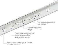 Vista 6 de Llave de trinquete de extremo de caja doble 0.551 in x 0.669 in métrica 72 dientes 12 puntos trinquete engranaje herramientas de llave de engranaje