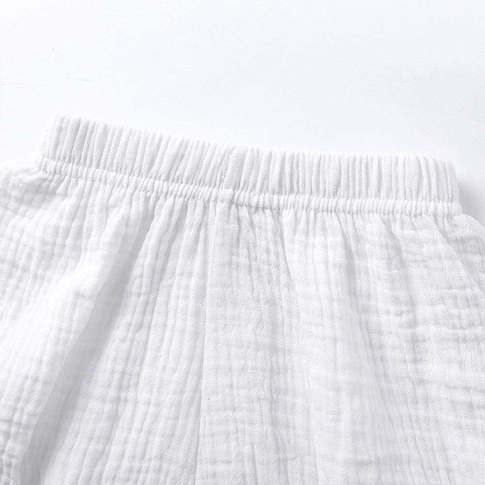 Short Bébé Fille Garçons Eté Briefs Bloomers Couvre-Couche Pantalon Court Taille Haute Casual Mignon Baptême Enfant Chic Mode Nappy Culotte Printemps Harem Pantalon Anti-moustiques