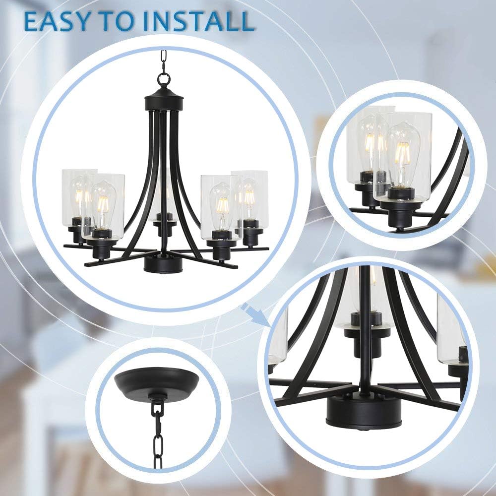 Amazon Crazy 🔥 Deals Kitchen Island Lighting 5 Lights Black Chandelier Get Discount Offer Kitchen Island Lighting 5 Lights Black Chandelier