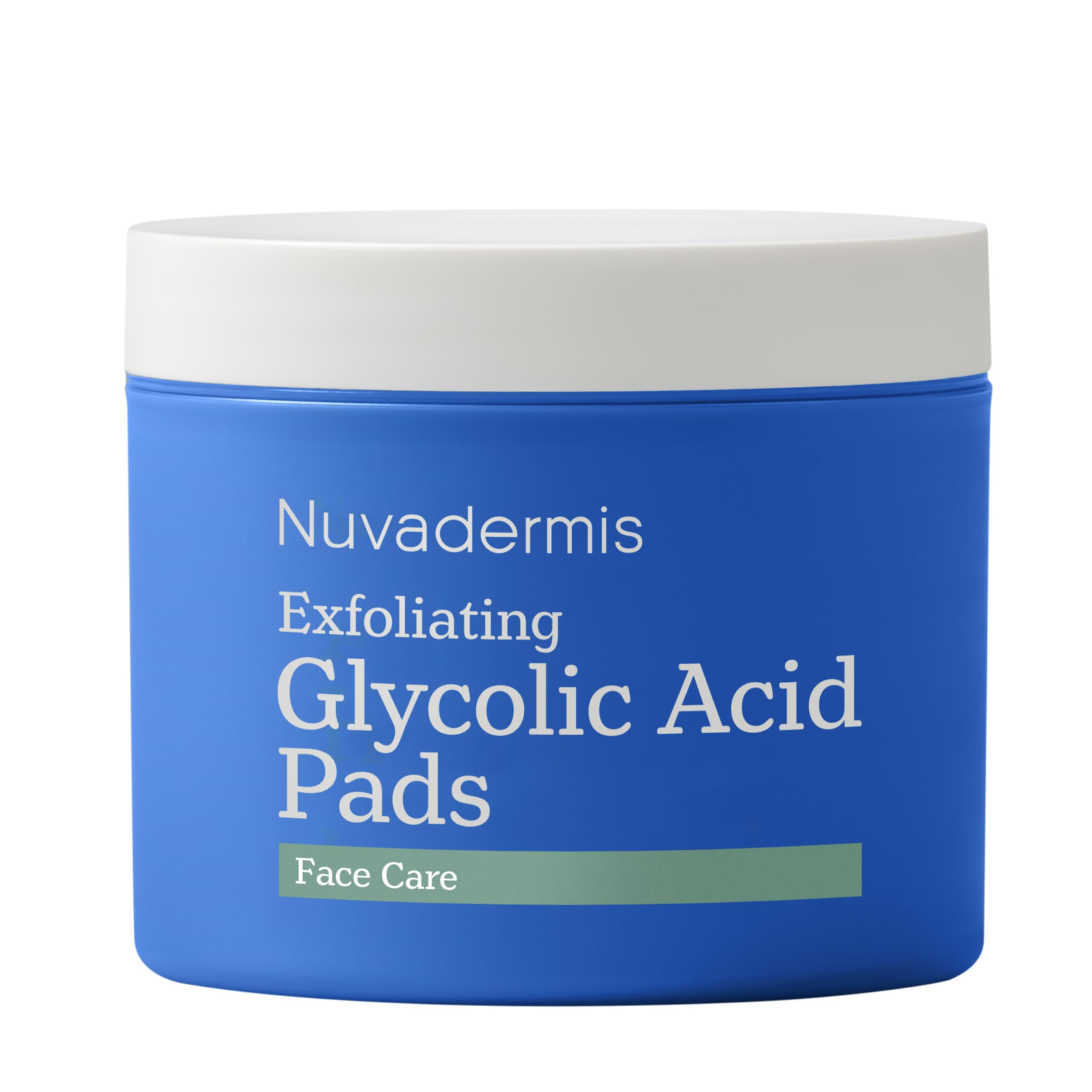 nuvadermis 35% glycolic acid peel pads – exfoliating facial resurfacing for blackheads, dark spots, and acne – safe for sensitive skin – 60 double-sided pads