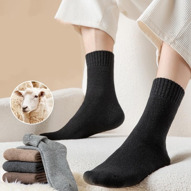 Winter Thicken Plush Warm Middle Tube Socks - Simple Casual Solid Color Floor Socks for women - Breathable, Anti-odor2