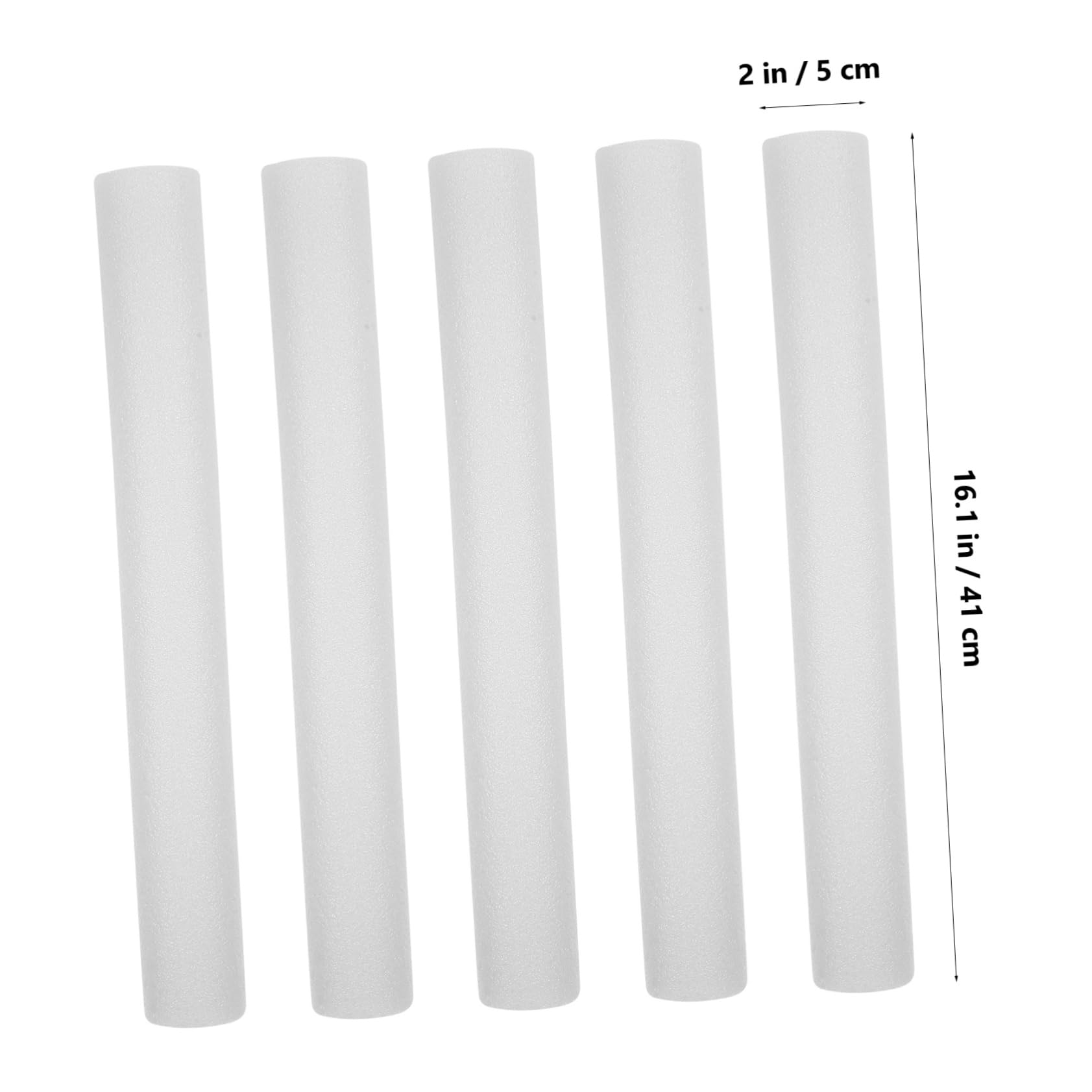 Beatifufu 5Pcs Foam Rods for Floral Arrangements Lightweight Craft Foam Sticks for Florists for Arts Projects Easy to Use and Portable Foam Cylinders for Creative