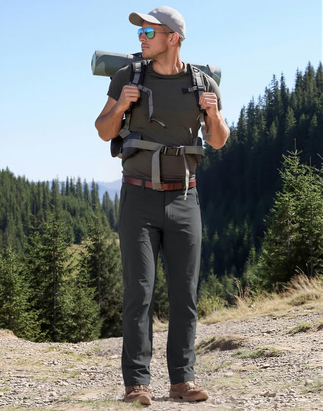Pioneer Camp Wanderhose Herren Outdoor Trekkinghose 4-Wege Stretch Wasserabweisend Atmungsaktiv Schnell Trocknend Hose mit Reißverschluss für Klettern Bergsteigen