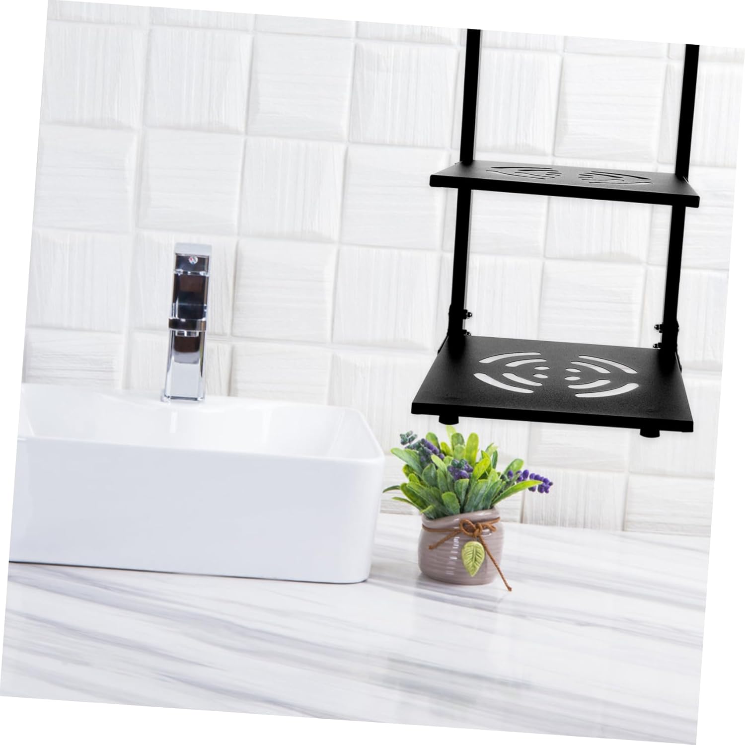 Pot Storage Holder Vertical Cookware Organizer for under Sink Cabinet Countertop Sturdy Easy to Assemble Kitchen Rack for Pans and Pots