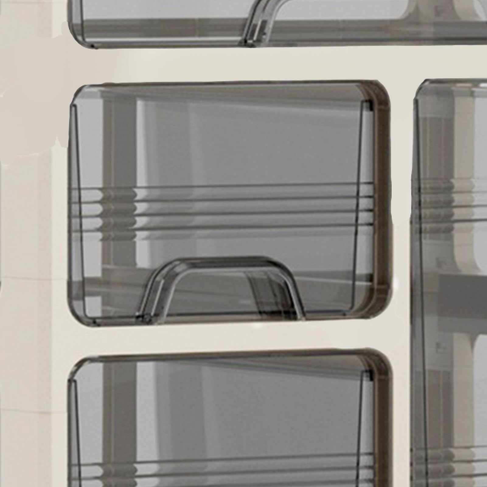 Organizer da scrivania con cassetto, scatola portaoggetti da scrivania in plastica, durevole, resistente agli urti, robusta organizzazione per l'home office, crema (3 livelli)