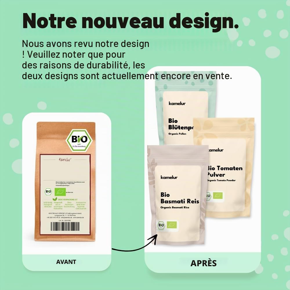 Kamelur poudre de myrtille sauvage bio lyophilisée. issue de l'agriculture UE, en emballage biodégradable 250 g (Lot de 1)
