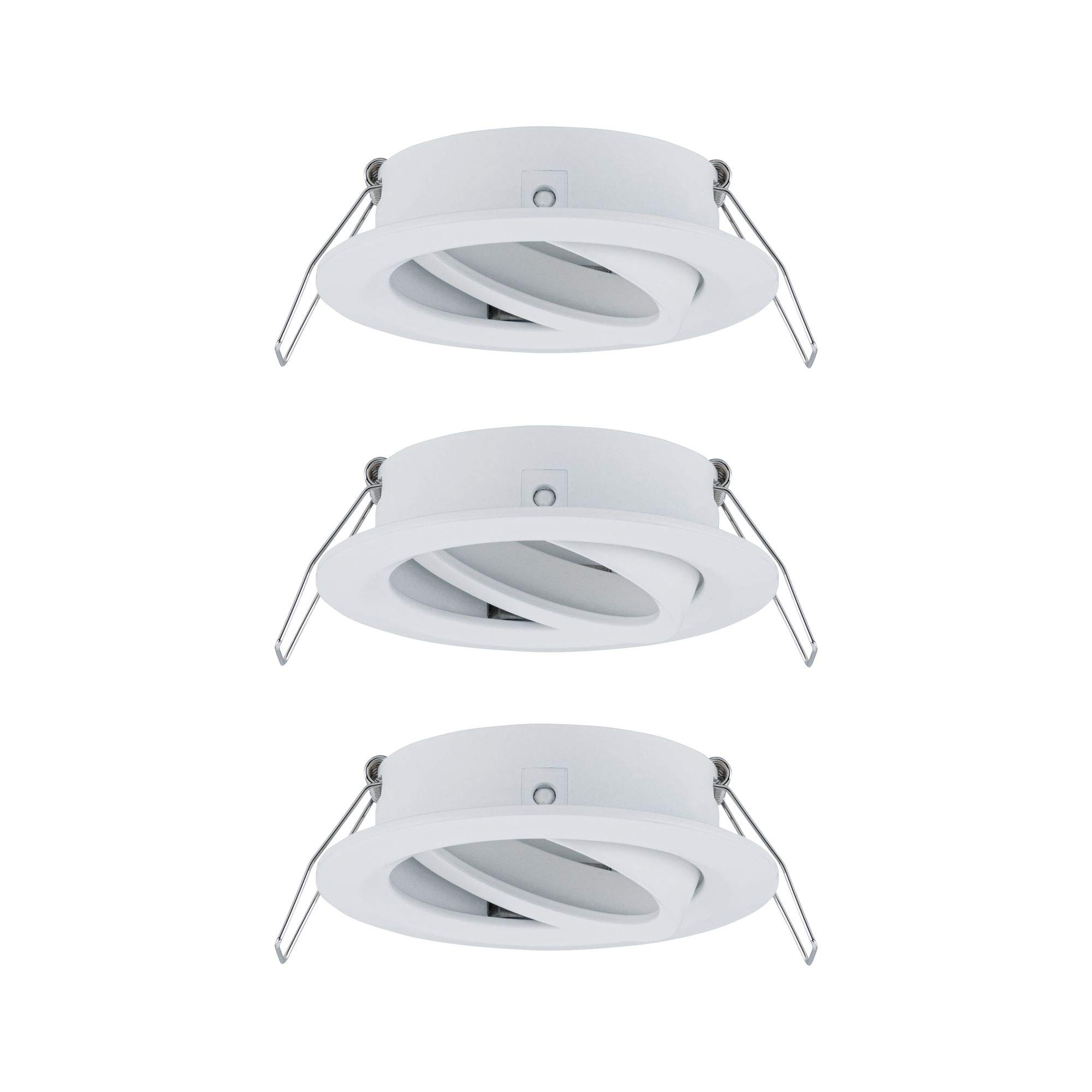Paulmann 92486 Choose recessed luminaire spot swivelling max. 3x10 watt recessed Ceiling Spotlight White matt recessed lamp Aluminium