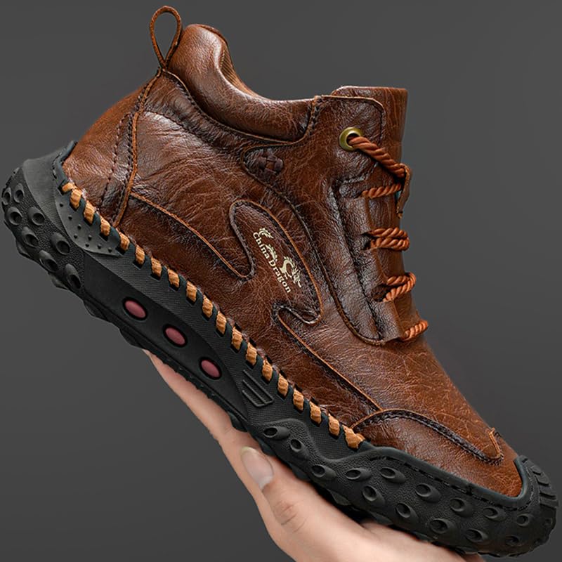 Boots For Men Chelsea Mens Leather High Top Sneakers Shoes Men's White Black Blue Brown Khaki Size Shoe Casual Work Man2