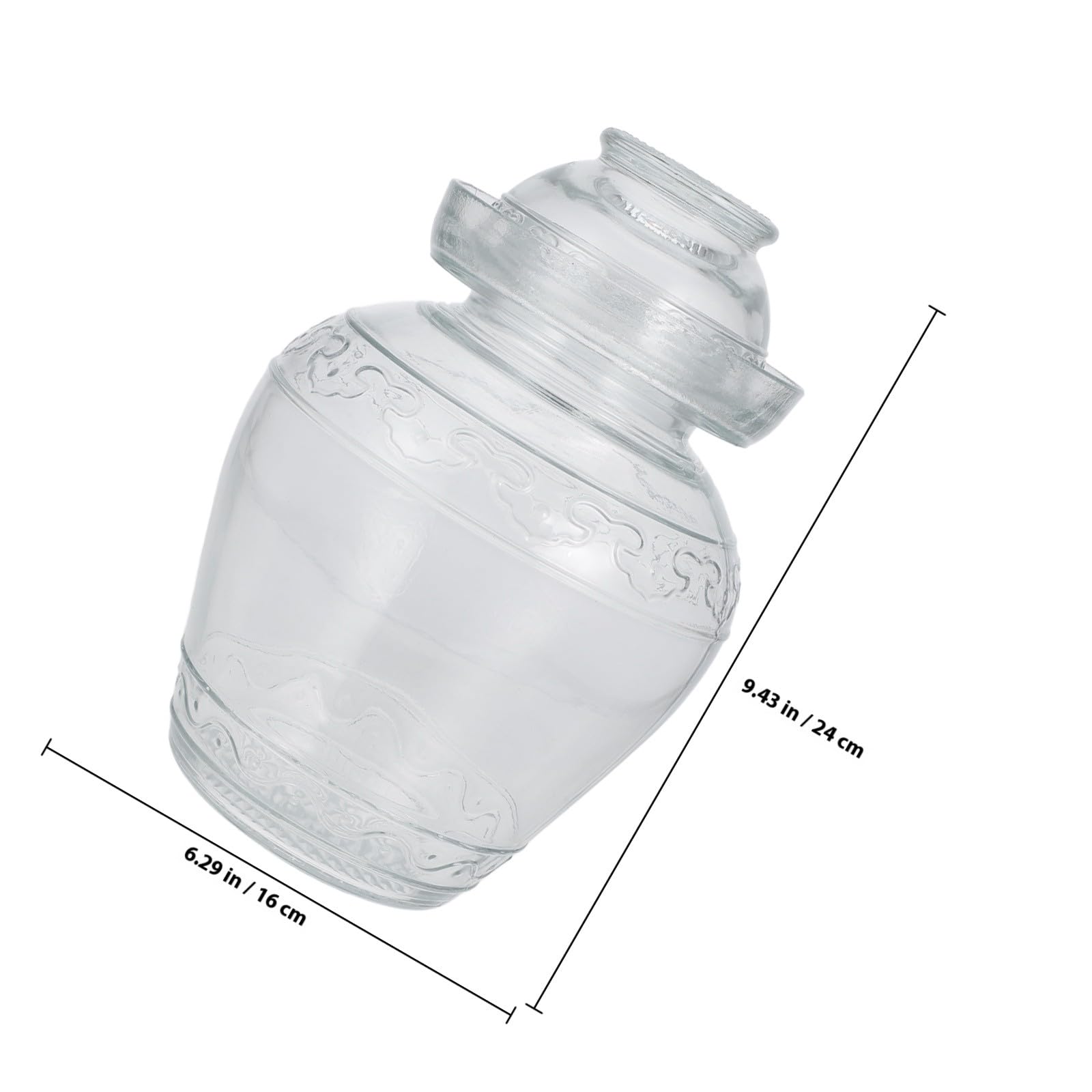 Haushaltsvorratsglas Gurkenglas mit Deckel Glasfermentglas 2,5 kg Kapazität zum Fermentieren von Kimchi und Sauerkraut in Küche
