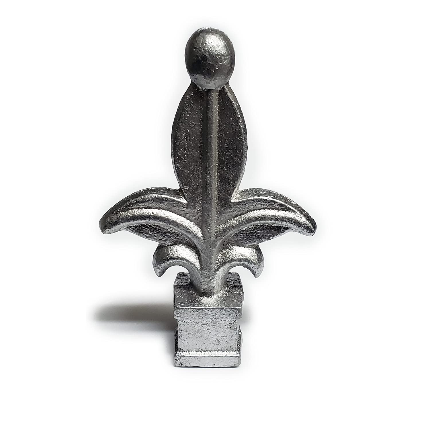 5/8 Inch Picket Finials 4 Inch Height 10-Pack Black Fleur-de-Lis ...