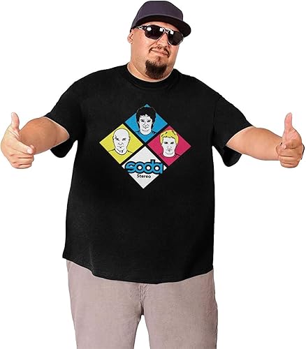Miniatura 3 de Soda Stereo Plus Size T Shirt Mens Big and Tall Casual Round Neck Short Sleeve Loose Fashion Tshirt