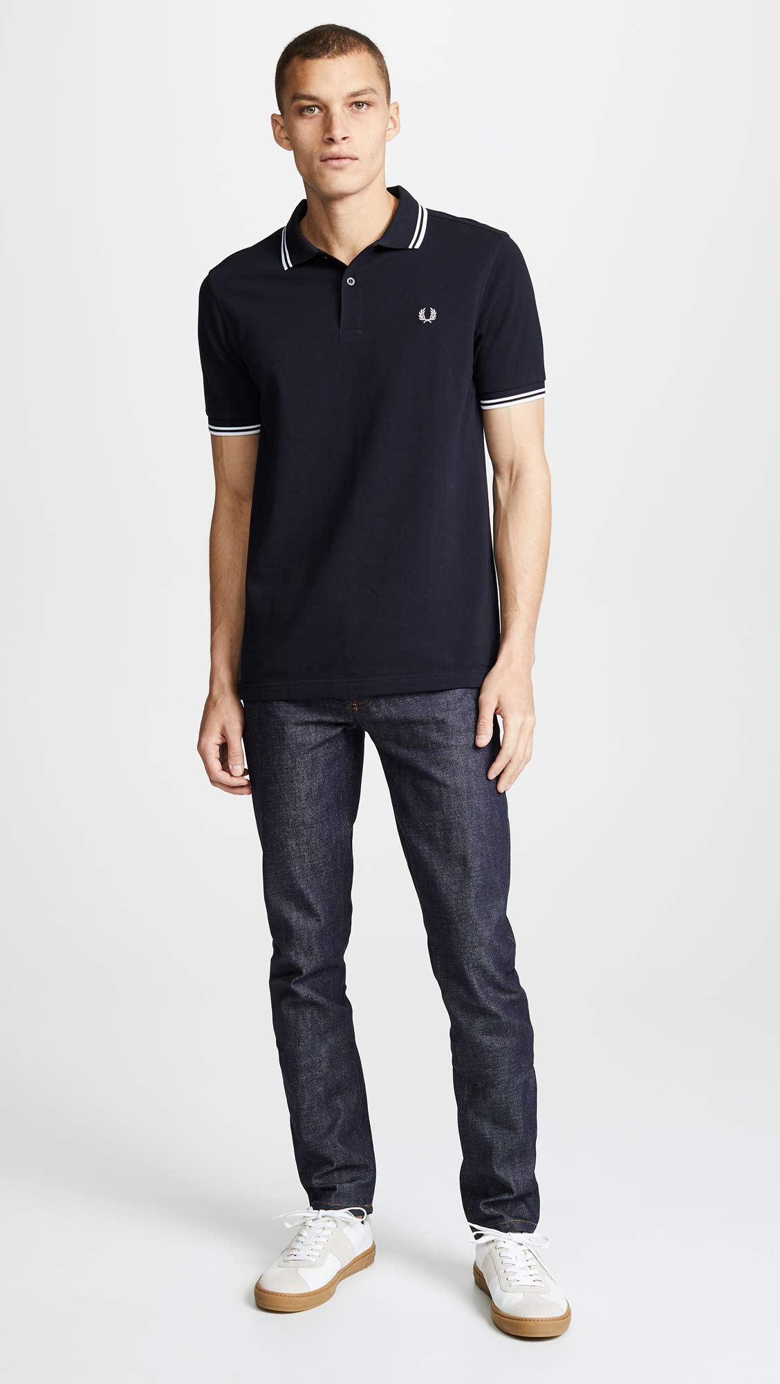 Fred Perry Twin Tripped Shirt Camisa de Tenis Hombre