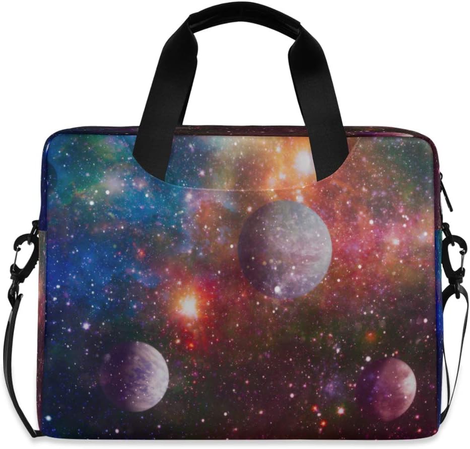 Laptop Bag Galaxy Space Nebula Laptop Sleeves Case for 13 14 15.6 Inch Computer Tablet Briefcases Carrying Case Shoulder Bag for Work