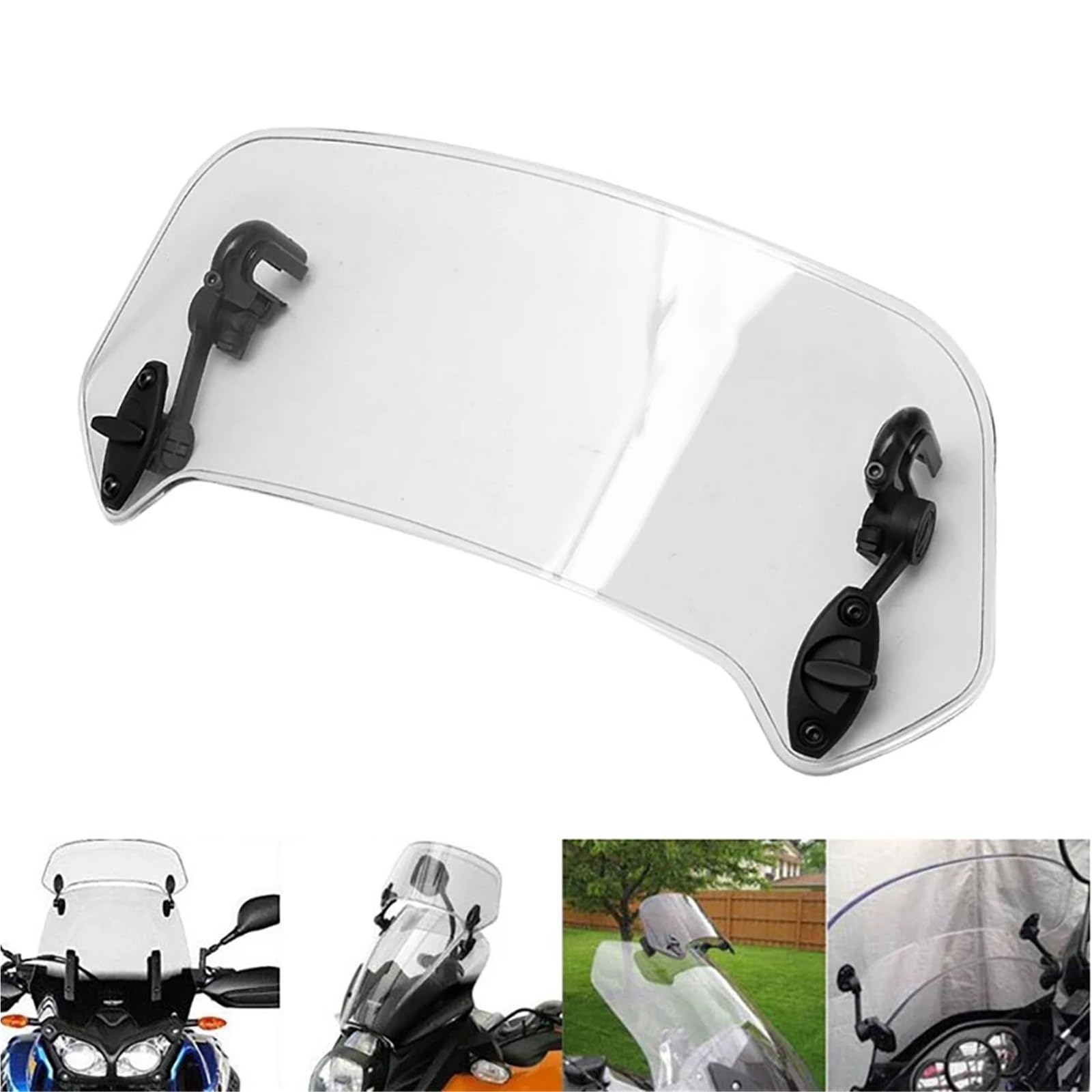 Szyby motocyklowe Uniwersalny deflektor szyby motocyklowej z regulowanym spojlerem zaciskowym
