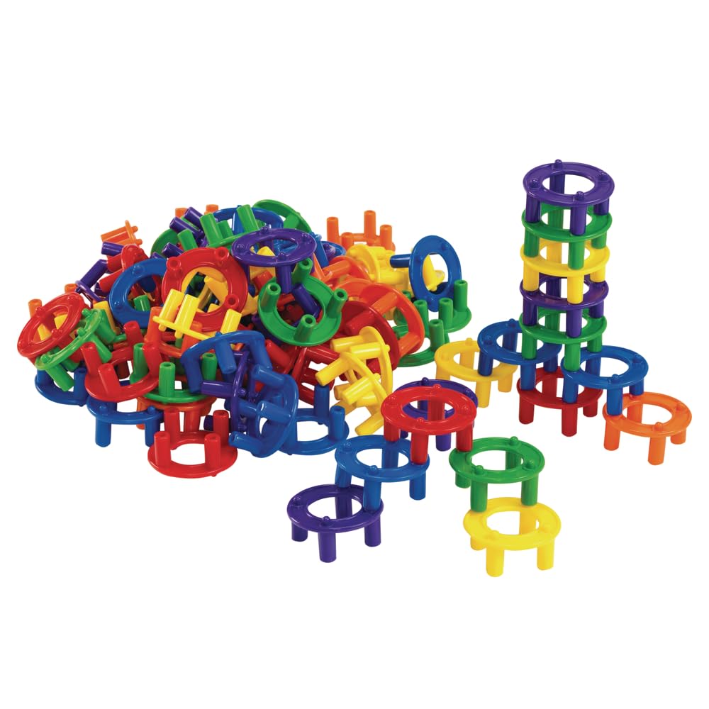 Excellerations Construction Toys, STEM Toys, Blocks, Builders, Connection Educational Toys, Ages 3 Years and up, Preschool Manipulatives for Classroom or Home School Use