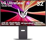 LG Ultragear™ 32GX870B-B.AEU Gaming Monitor | GX8 Series (2026) | 32" | 16:9 OLED | 240Hz/480Hz | 0.03ms (GtG) | 3840x2160 UHD | DisplayHDR™ 500 | AMD FreeSync Premium Pro™ and NC VIDIA G-Sync™ - 1