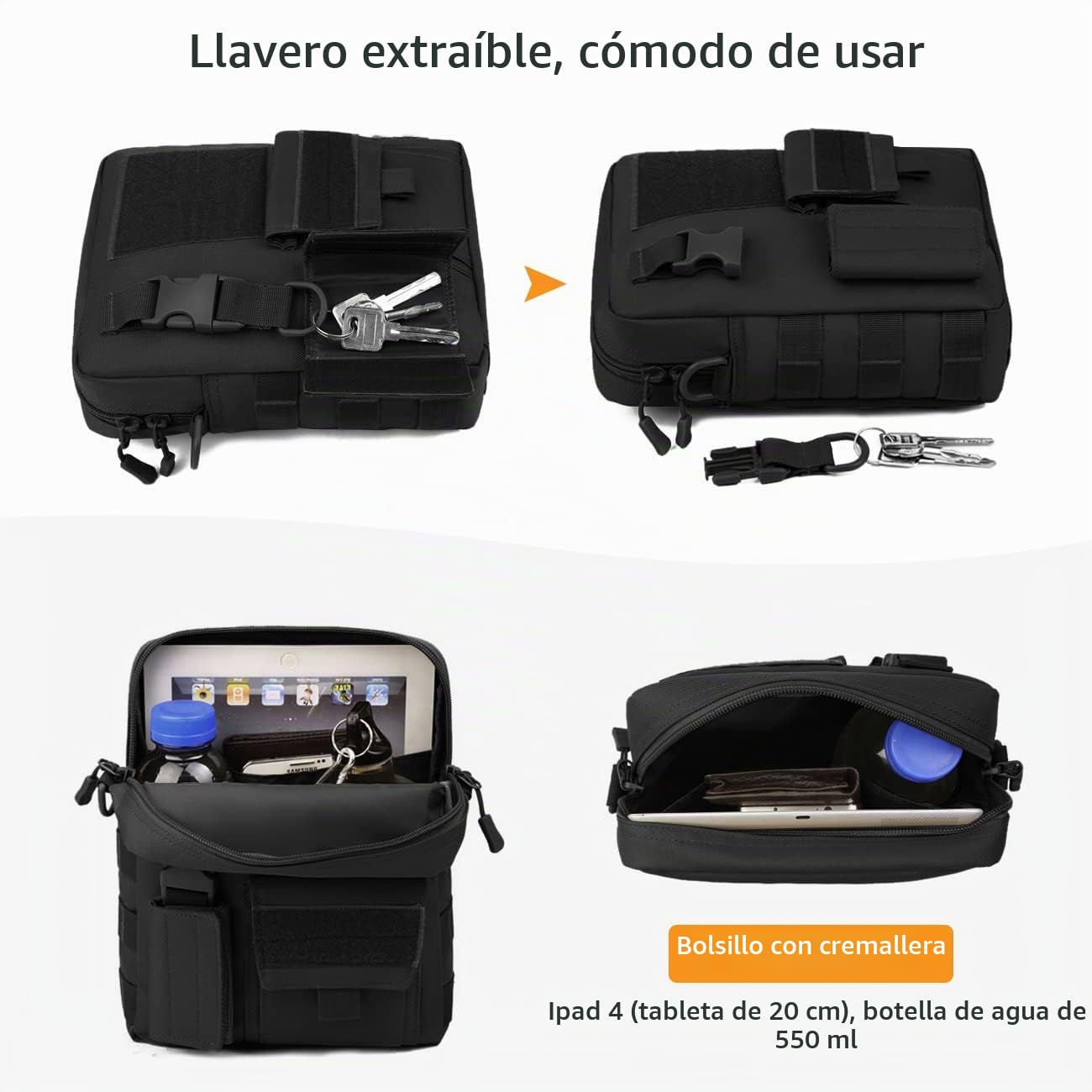 Huntvp Táctical Mochila de Bandolera Impermeable para Senderismo Ciclismo Caza