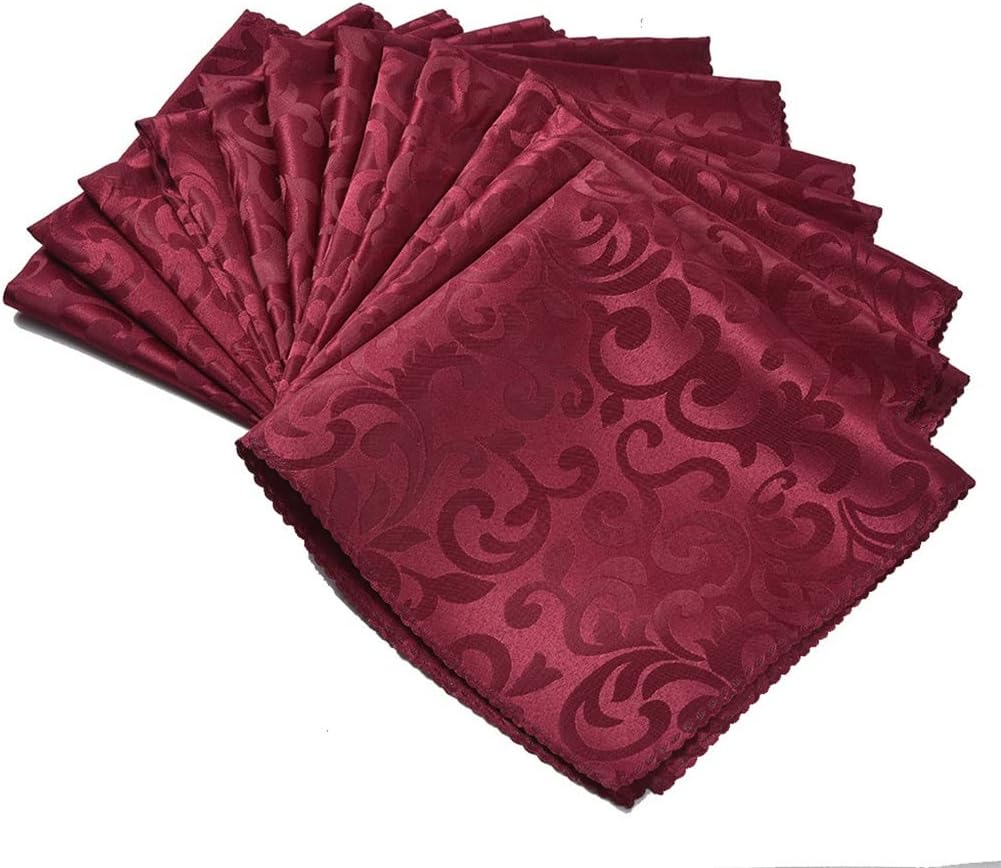 12PCS Printed Napkins Dish Mat Dinner Cloth Golden Bib for Hotel Party Restaurant Banquet Table Decoration(White-Dinosaur Doodle4)