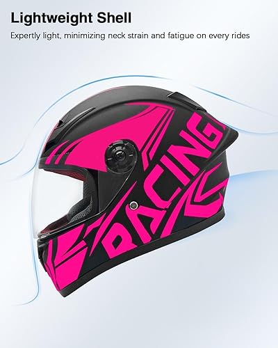 Miniatura 3 de Casco de motocicleta de cara completa para niños, motocross ATV Dirt Bike Go-Kart de 4 ruedas, casco de moto todo terreno, aprobado por DOT