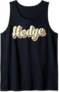 Hodge TShirt Retro Art Baseball Font Vintage Tank Top