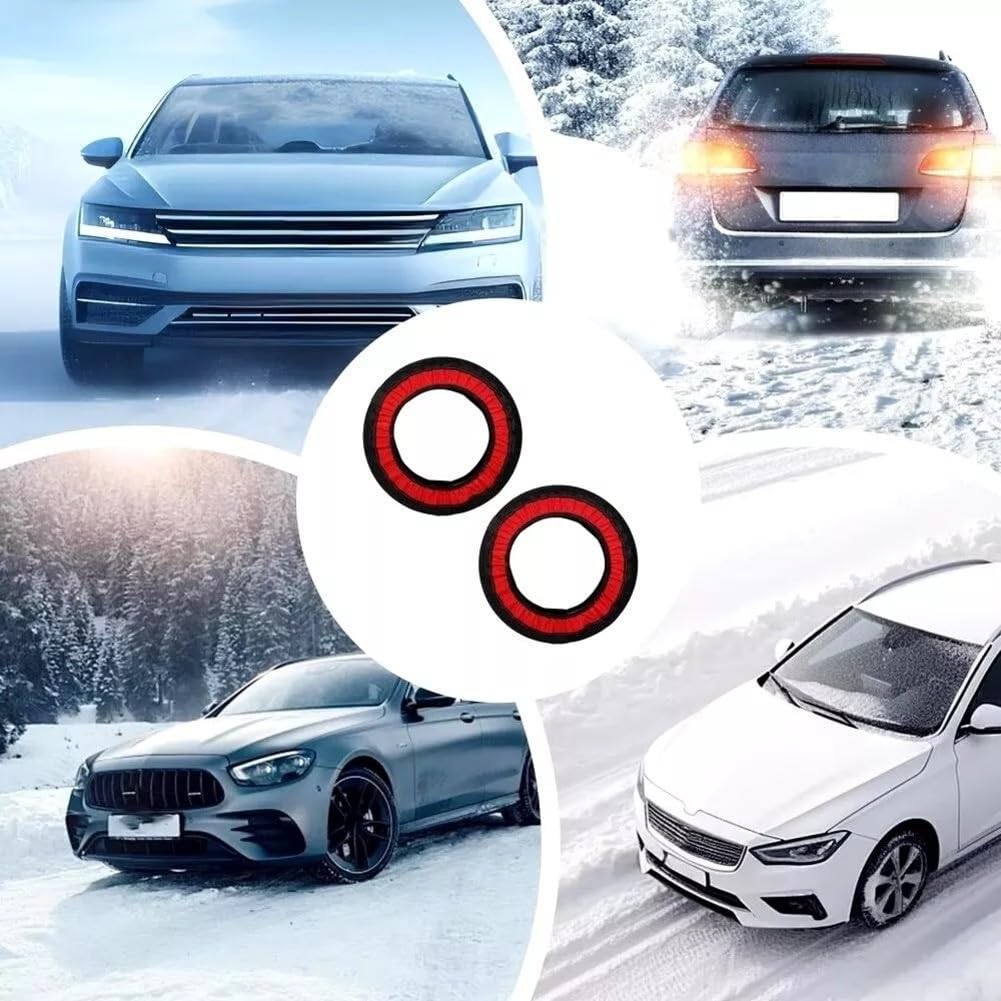 Prêt pour l'hiver ? Équipez votre véhicule de nos 2 chaussettes à neige essentielles pour roues de voiture (6008)