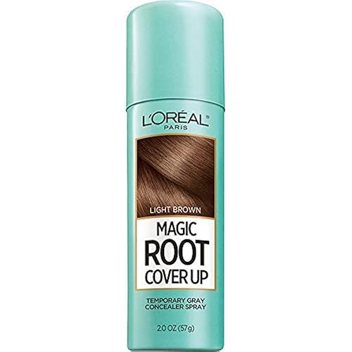 L'Oreal Paris Magic Root Cover Up Gray Corrector Spray Marrón Claro 2 oz (el embalaje puede variar)