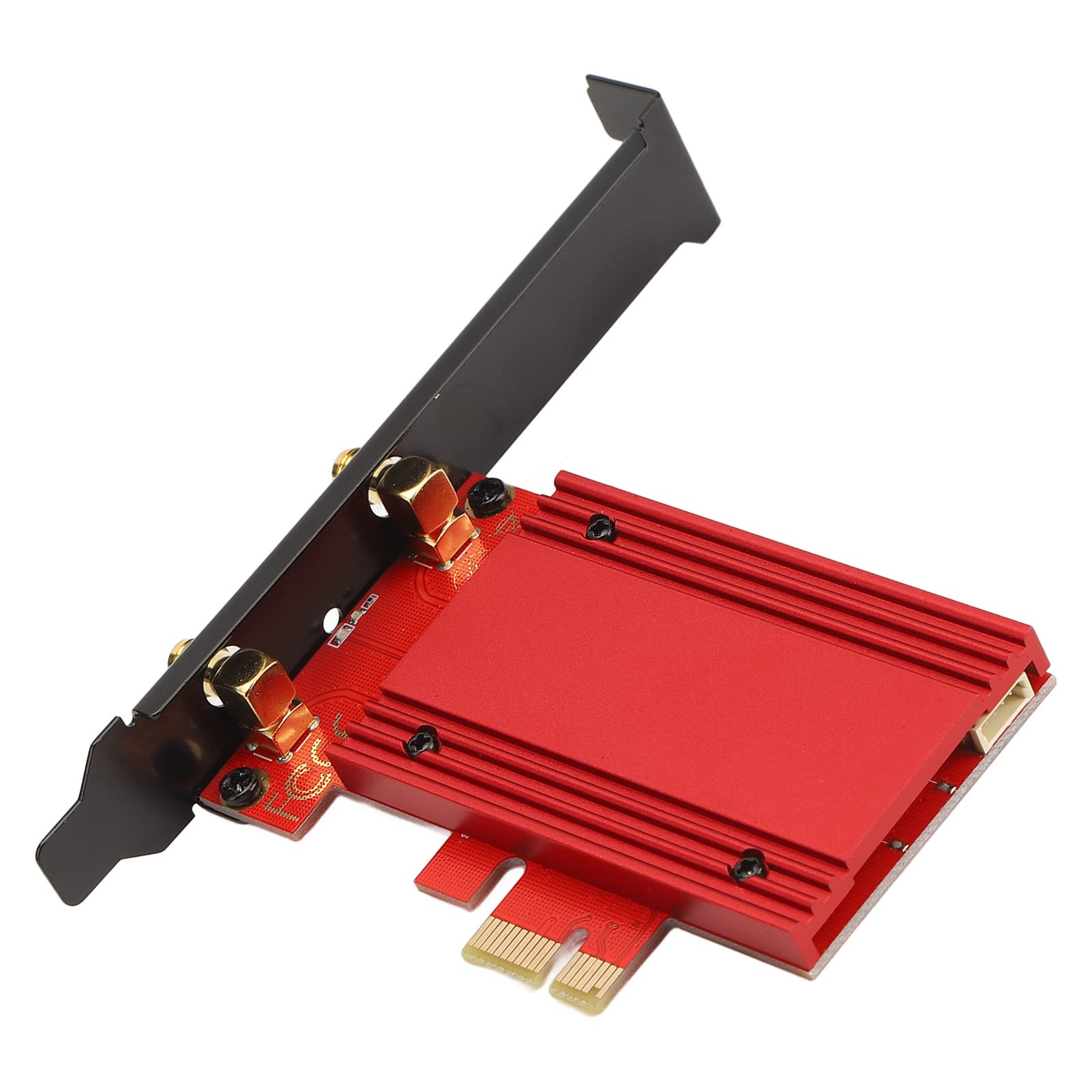 Yunseity Carte Réseau Fil, Carte WiFi WiFi6e PCIe X1 avec Antenne, Réseau Fil 5.2 Tribande (2,4 GHz 5,8 GHz et 6) pour Gagner 10,