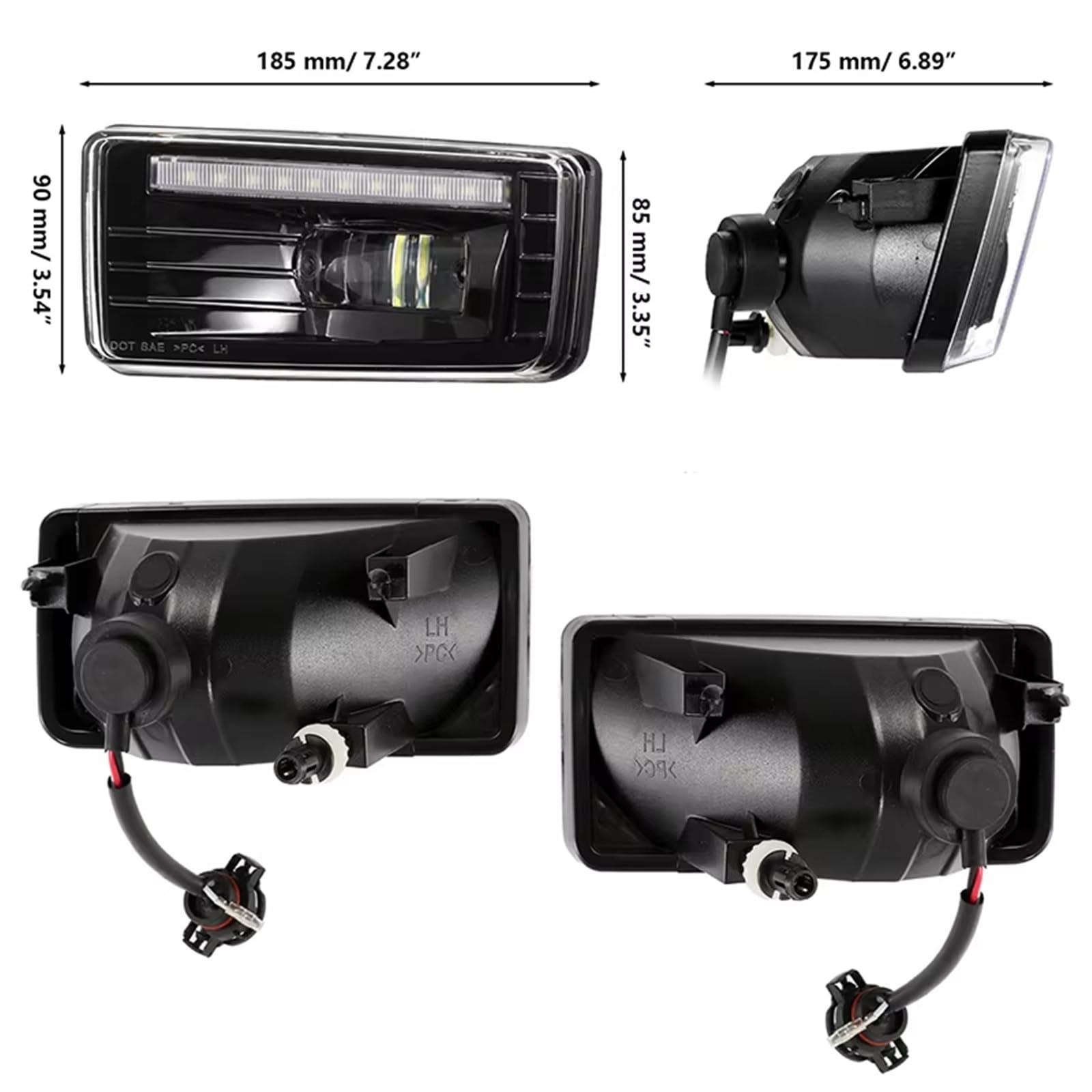 Fendinebbia Paraurti Compatibile Con C&evrolet Per Avalanche Per Suburban 2500 2007 2008 2009 2010 2011 2012 2013 1 Paio Fari Fendinebbia Per Auto Parti Paraurti