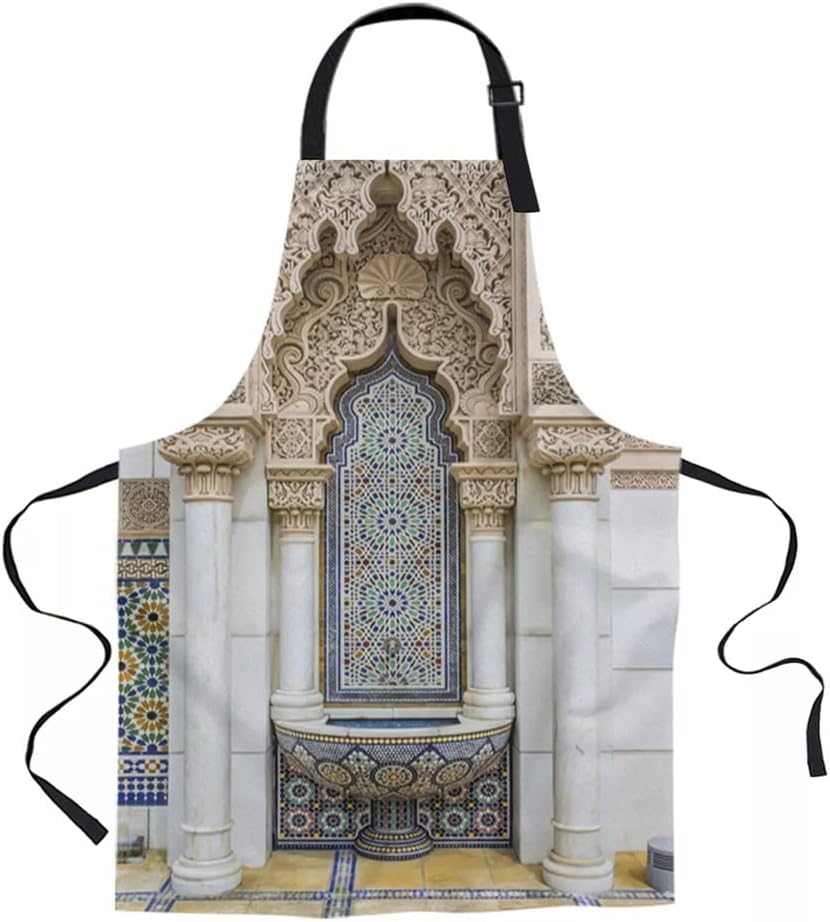 Printed Kitchen Cooking Baking Aprons Canvas Sleeveless for Women Man Kids Home