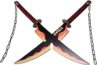 Vista 4 de ziqing Espada katana de demonio, de metal real, Uzui Tengen, espada de anime para cosplay, una variedad de estilos, 30 pulgadas