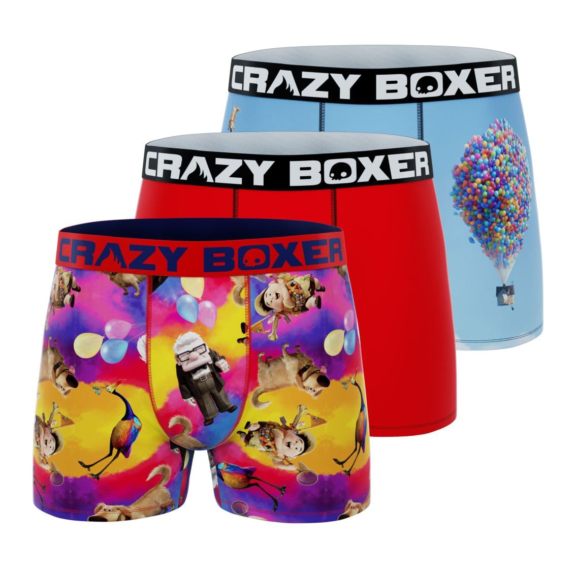 CRAZYBOXER Pixar Up Carl Mens Boxer Briefs 3 pack