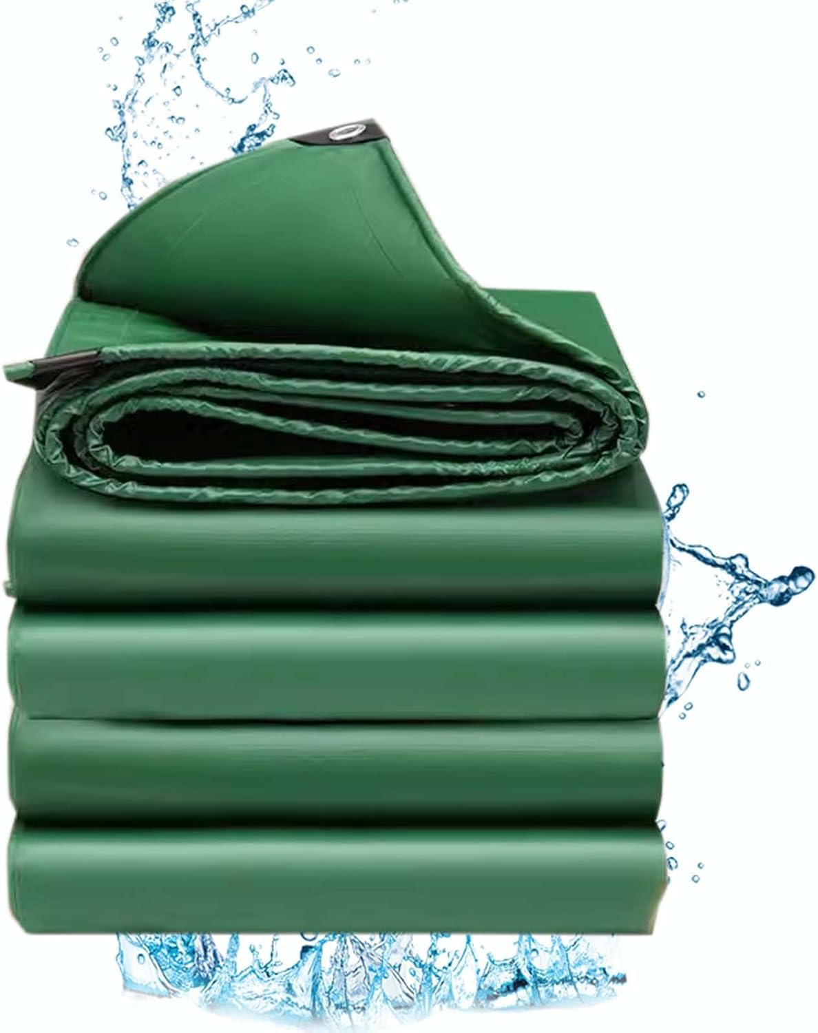 GLDYTVF Heavy Duty Waterproof Poly Tarp Cover, 12 Mil Thick with Grommets, UV Resistant Weatherproof Tarpaulin for Outdoor Use