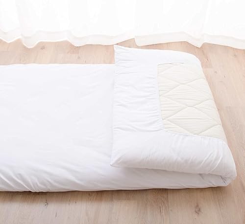 Miniatura 4 de EMOOR Sábana bajera ajustable para colchón de futón japonés PRESSO FullFull-Long Hecho en Japón 100% algodón (blanco), funda para colchoneta de