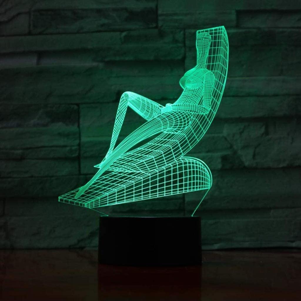 Lumières stéréoscopiques 3D, lampe LED tactile colorée créative, 23618487 mm