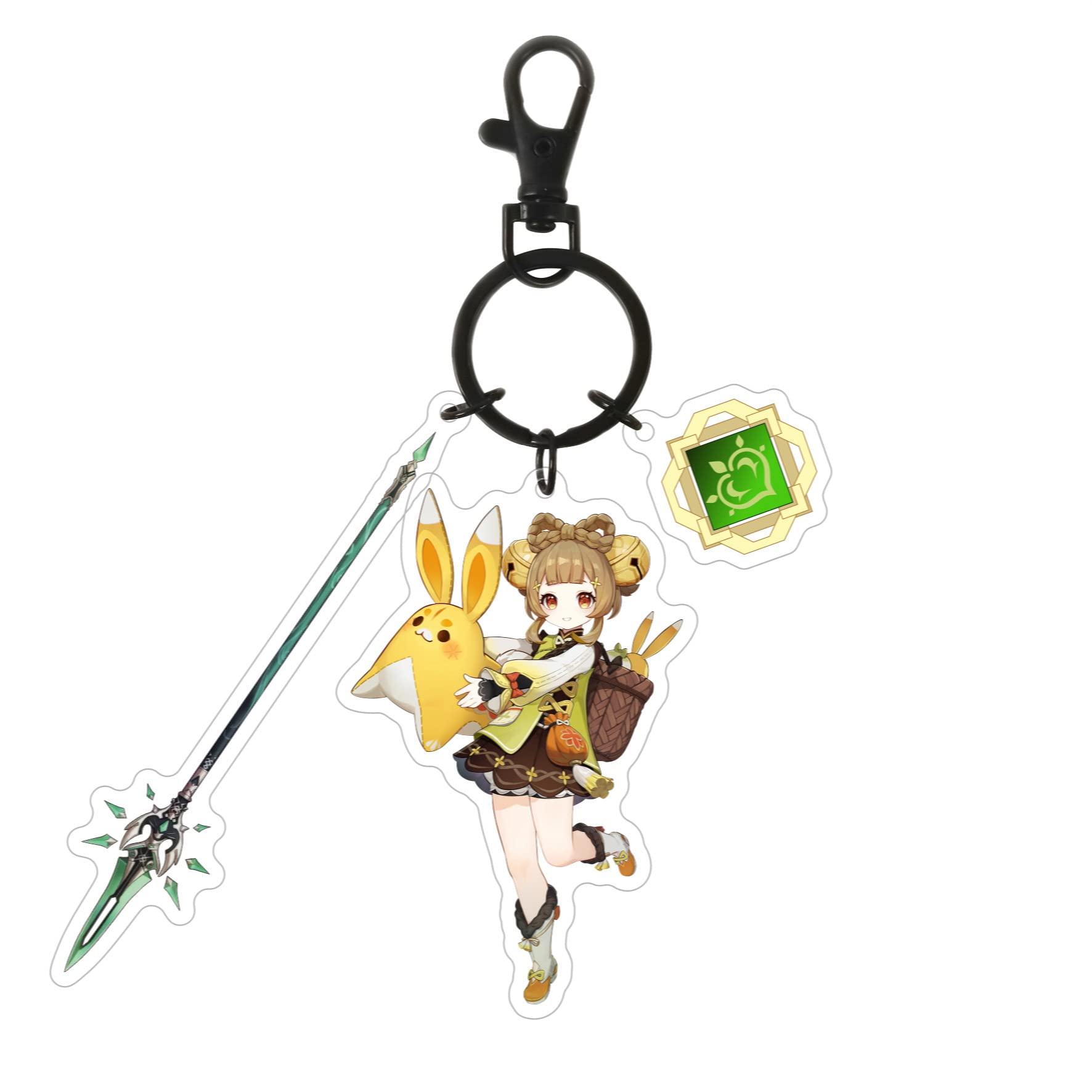 ZhongkaihuaYae Miko Keychain, Yae Miko Figure Acrylic Keychain Pendant, Collectable Mini Figure, Accessories for Car Keys, Backpack Decor