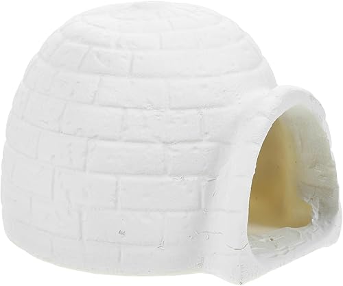 Simulación Igloo - Decoración de juguete para niños pequeños, juguetes de zorro, resina, casa de hielo, modelo, figuras, manualidades, blanco,