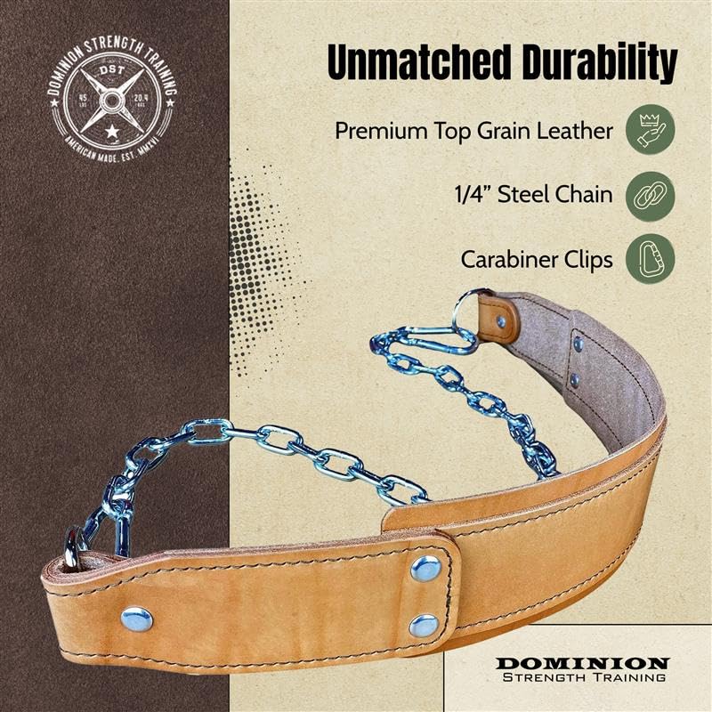 Amazon | Dominion Strength トレーニングレザーディップベルト