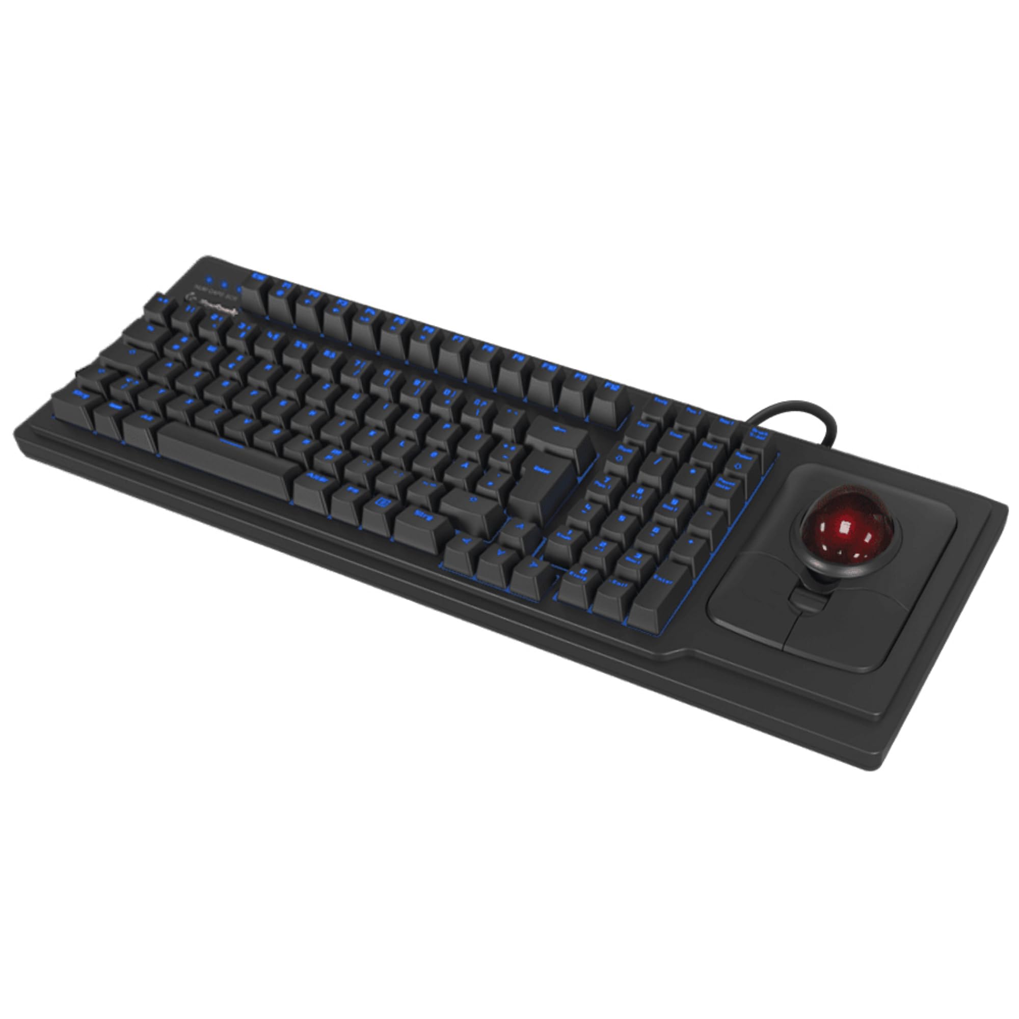 KeySonic TAS KSK-8202ELU-T, tastiera trackball, layout USA, colore: Nero
