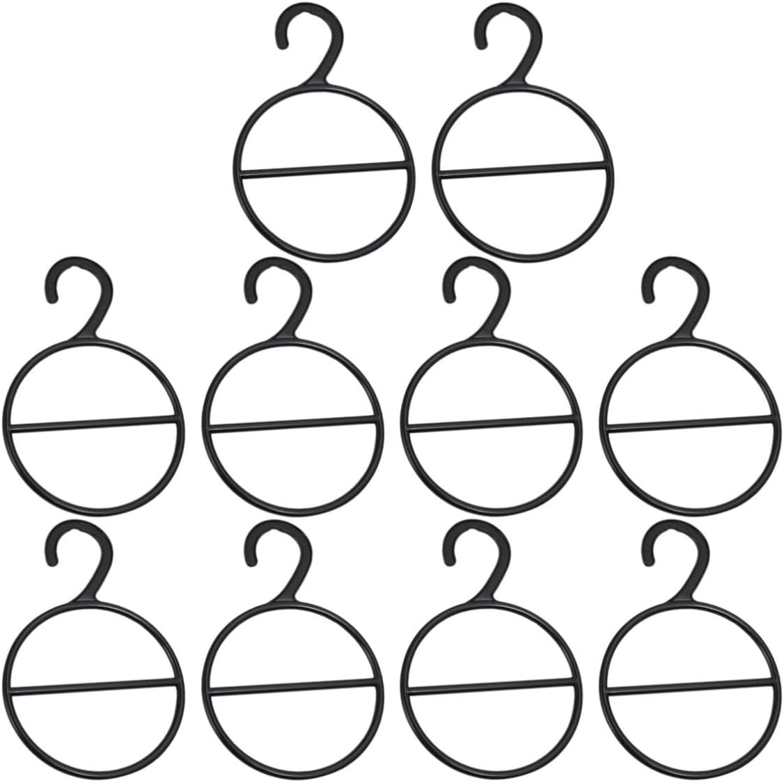 10pcs Circle Shape Plastic Scarf Organizer Holder
