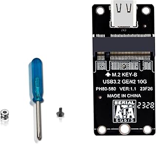 BYNNIX NGFF Hard Drive to 10Gbps USB 3.2 Adapter Card JMS580 Adapter for 2230-2280 SSD Various Hard Drives NGFF USB 3.2 Adapter 2230/2242/2260/2280 SSD Adapter USB 3.2 High Speed Transfer Adapter