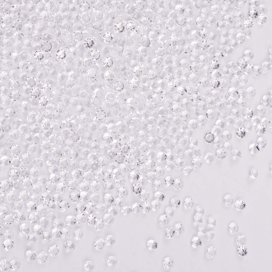 10000Pcs 4mm Clear Acrylic Crystal Rhinestone Table Scatter Confetti, Artificial Diamond Table Vase Beads Fillers Decoration for Wedding, Valentine's Day, Anniversary, DIY Arts & Crafts (Clear, 4mm)