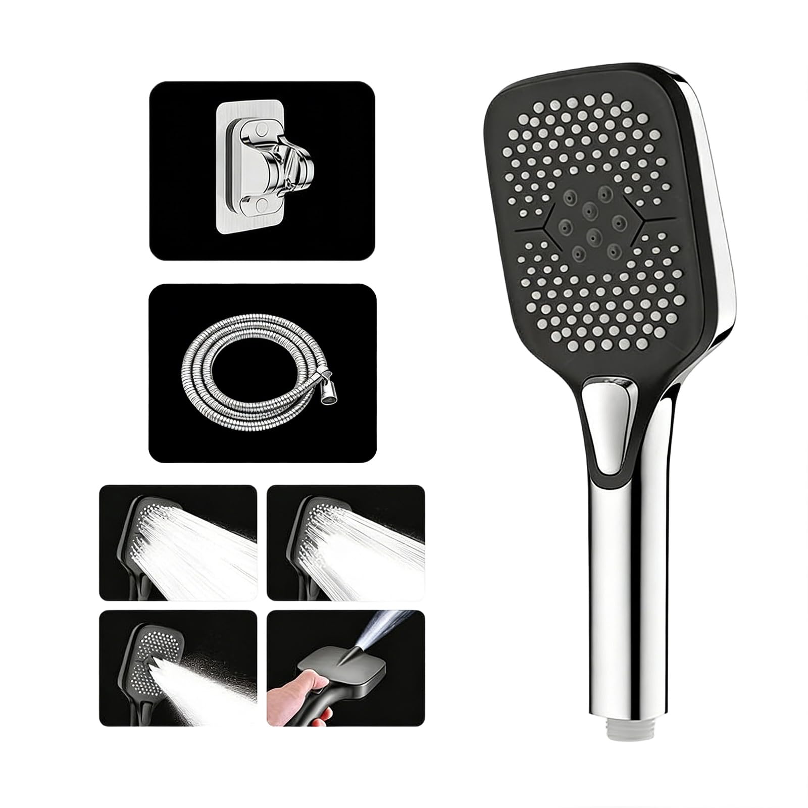 Multifunctional Large Flows Rainfalls Shower Head High Pressure Handheld Showerhead for Modern Bathrooms Enduring Water Saving Showerhead